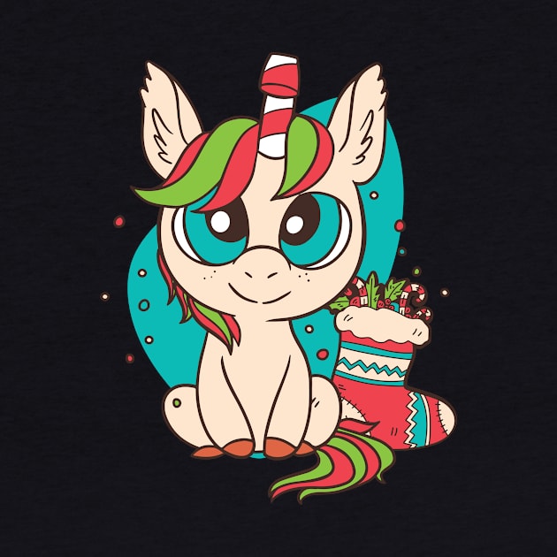 Cute Christmas Unicorn by LR_Collections